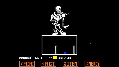 Papyrus undertale fight - Arrow keys to move, Z to select, if fighting, time the bar to the middle with your Z press and then press Z over and over. Of course, Undertale by Toby Fox and Temmie Chang, Undertale NIHILISM by @S00tF00t Music: 1: Imperial Obligations and Tough LOVE by ImAlter 2: Bonetrousle by Toby Fox and Tough LOVE (Outdated) by @S00tF00t 3: Nyeh heh heh ...